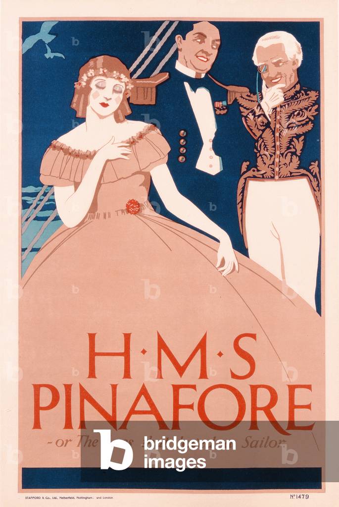 Poster advertising 'HMS Pinafore', c.1930 (colour litho)