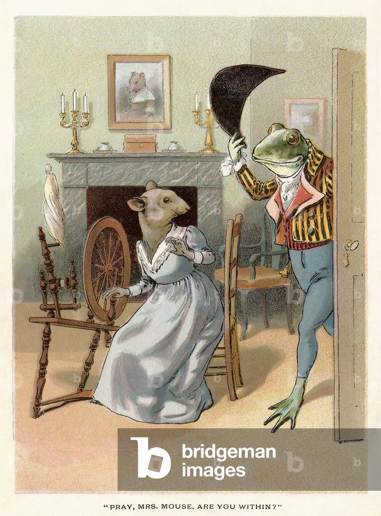 The Frog Who Would A-Wooing Go, 1893 (colour litho)