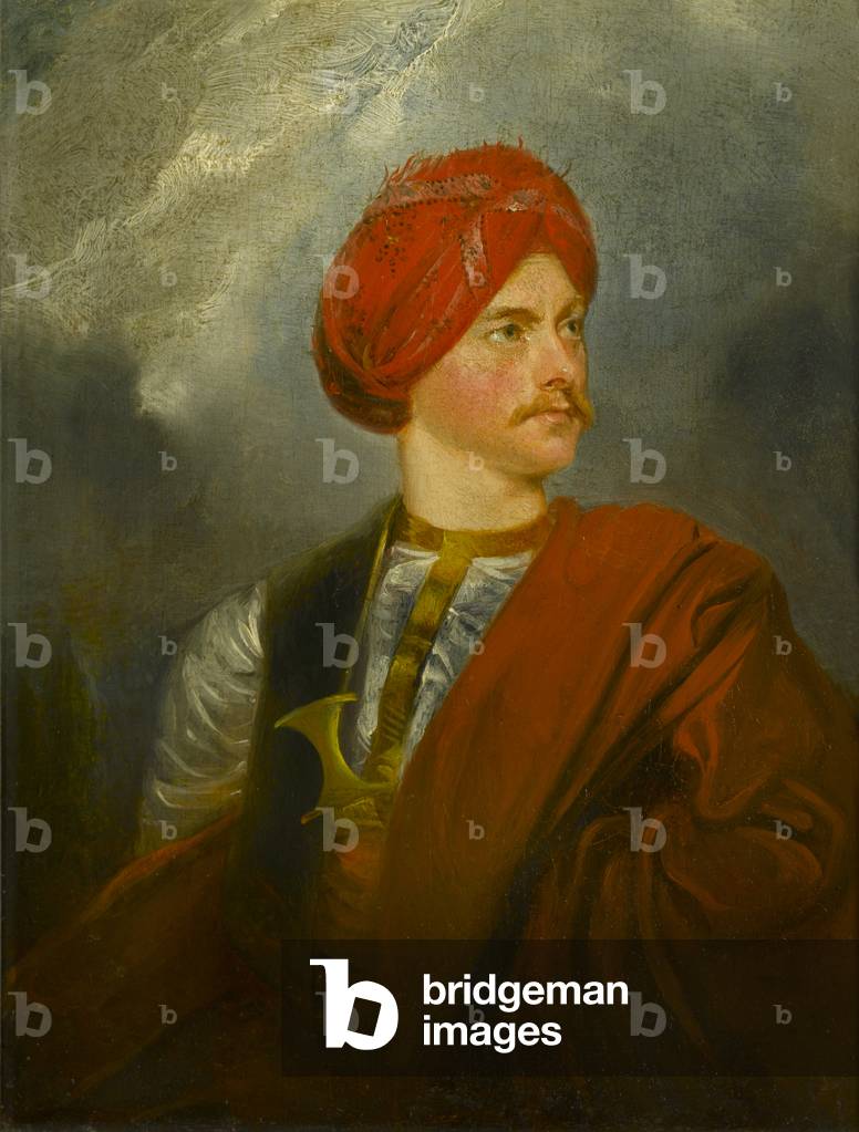 Portrait of a Man in Oriental Costume, c.1835-40 (oil on panel)