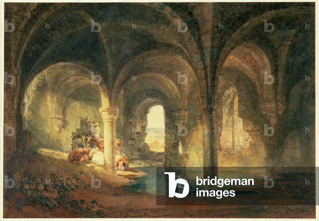 Refectory of Kirkstall Abbey, c.1798 (w/c on paper)