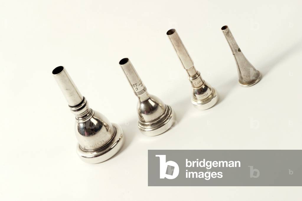 Brass mouthpieces L-R Tuba