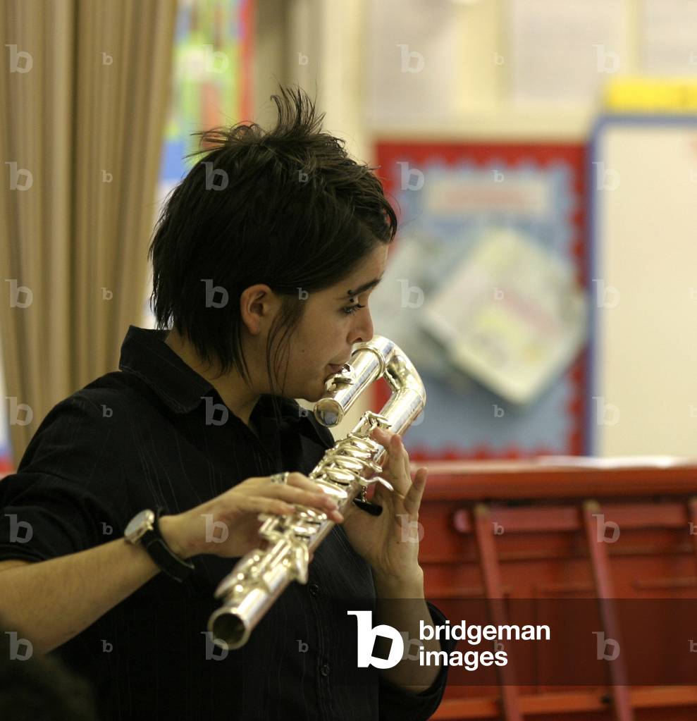 Tina Hitchens playing bass