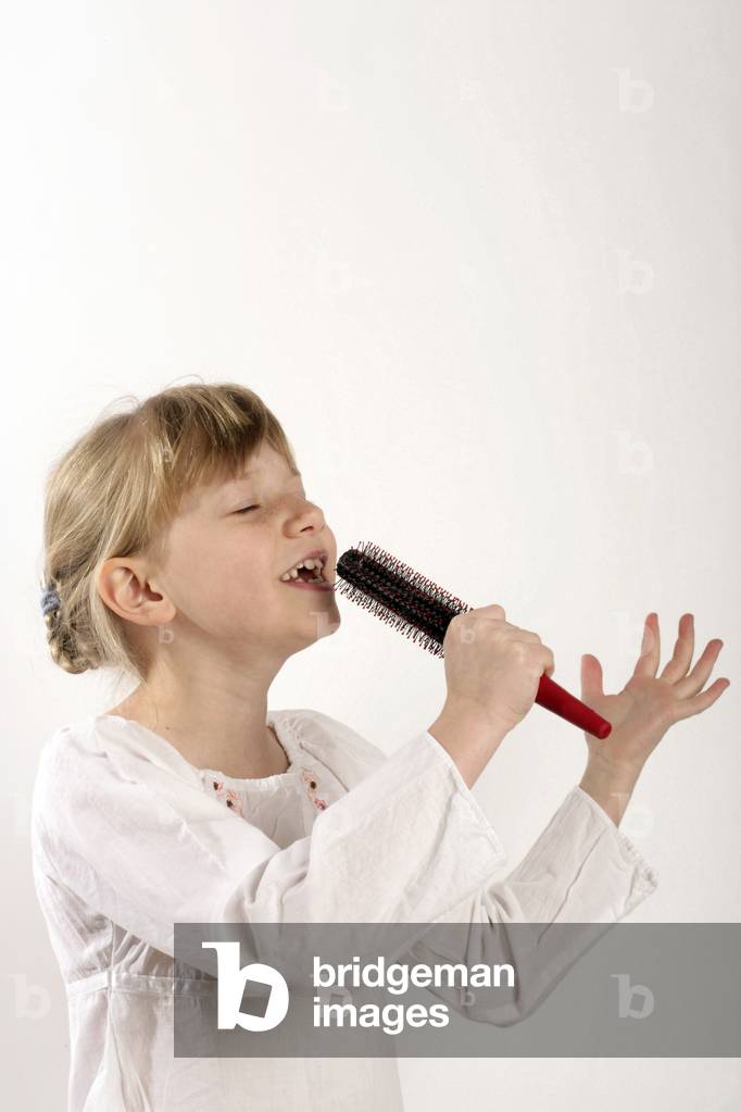 Young girl singing