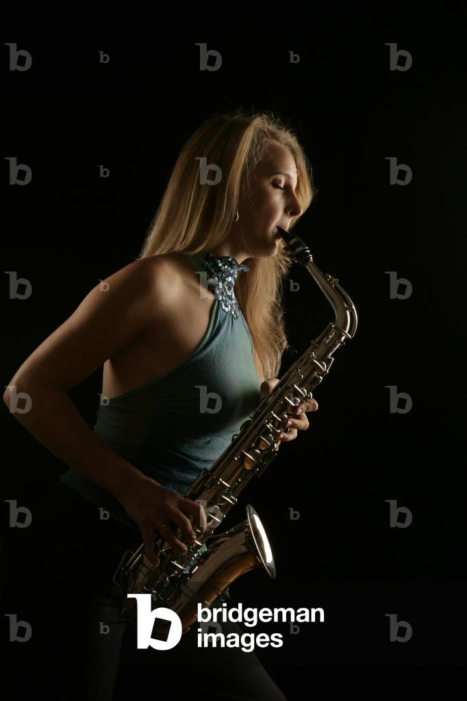 Young woman playing the