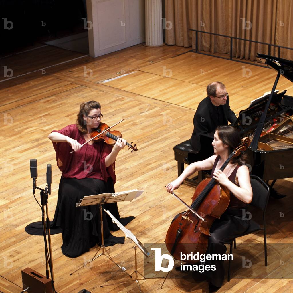 Gould Piano Trio rehearsing