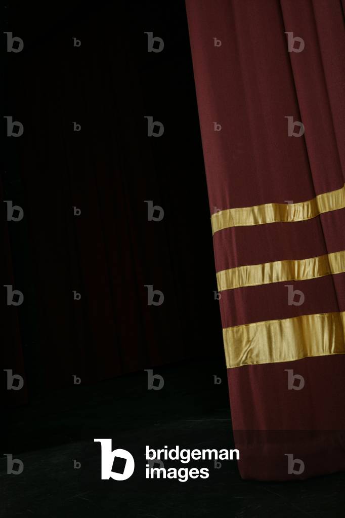 Single Red stage curtain