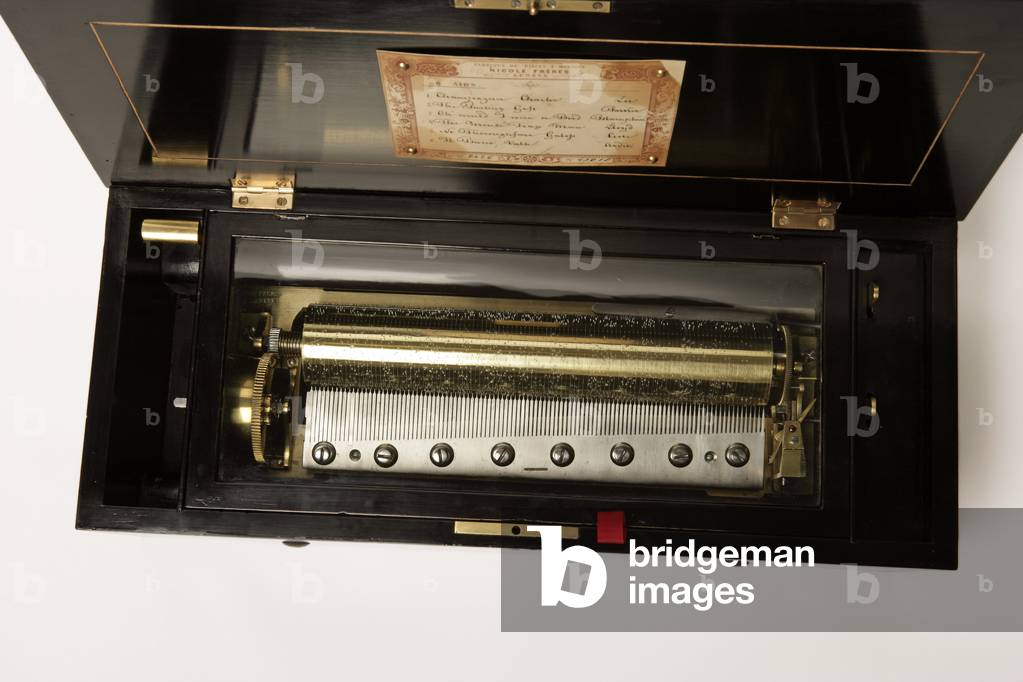 Interior of a musical box