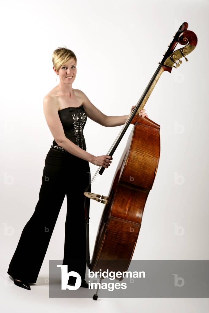 Female double bass player