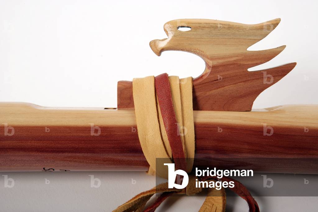 Red Indian wooden flute