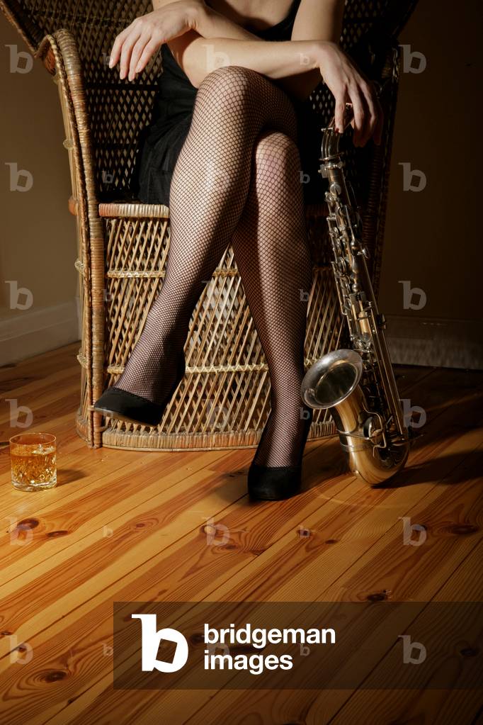 Alto saxophone next to