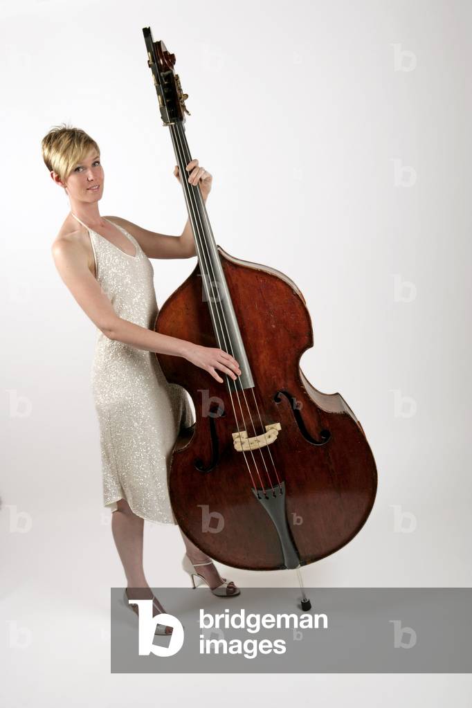 Female double bass player