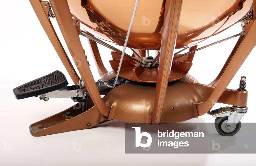Close up detail of the tuning pedal and mechanism of Timpani  made by Premier, UK.