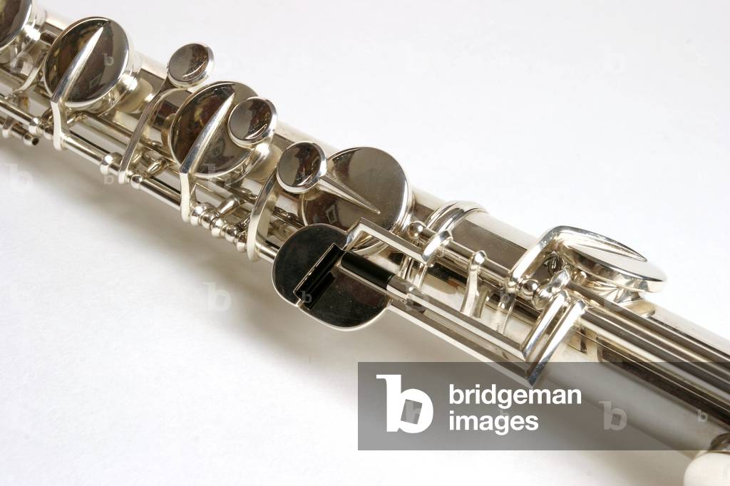 Bass flute close-up of