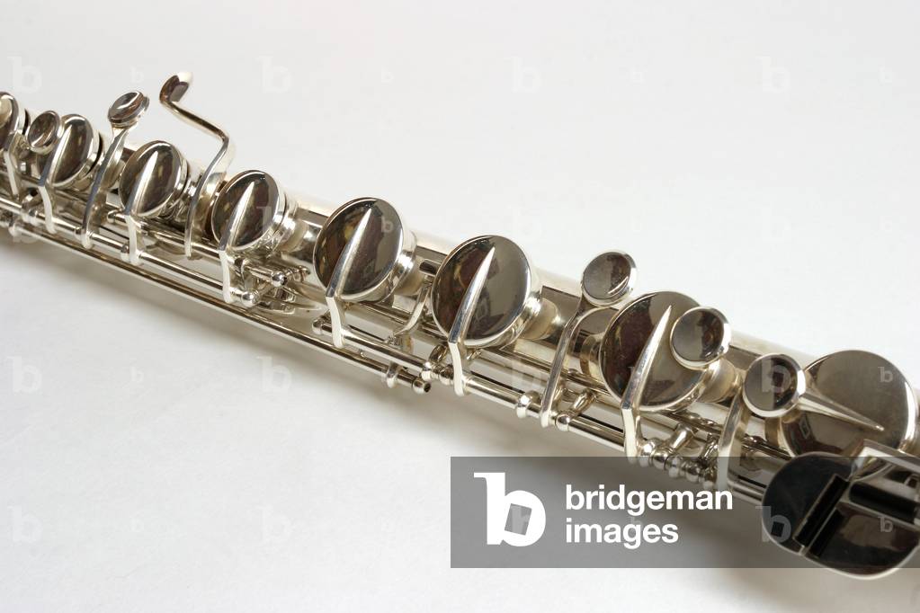 Bass flute close-up of