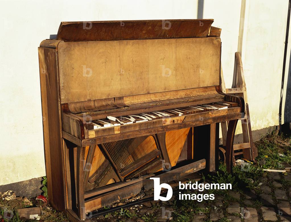 Yamaha upright piano wrecked