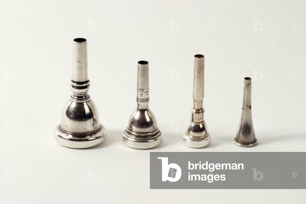 Brass mouthpieces L-R Tuba