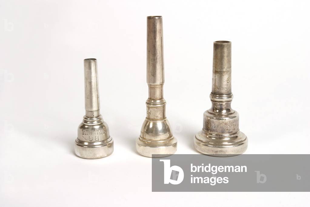 Three mouthpieces for brass
