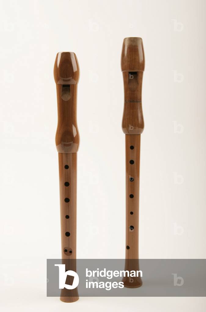 Two wooden descant recorders