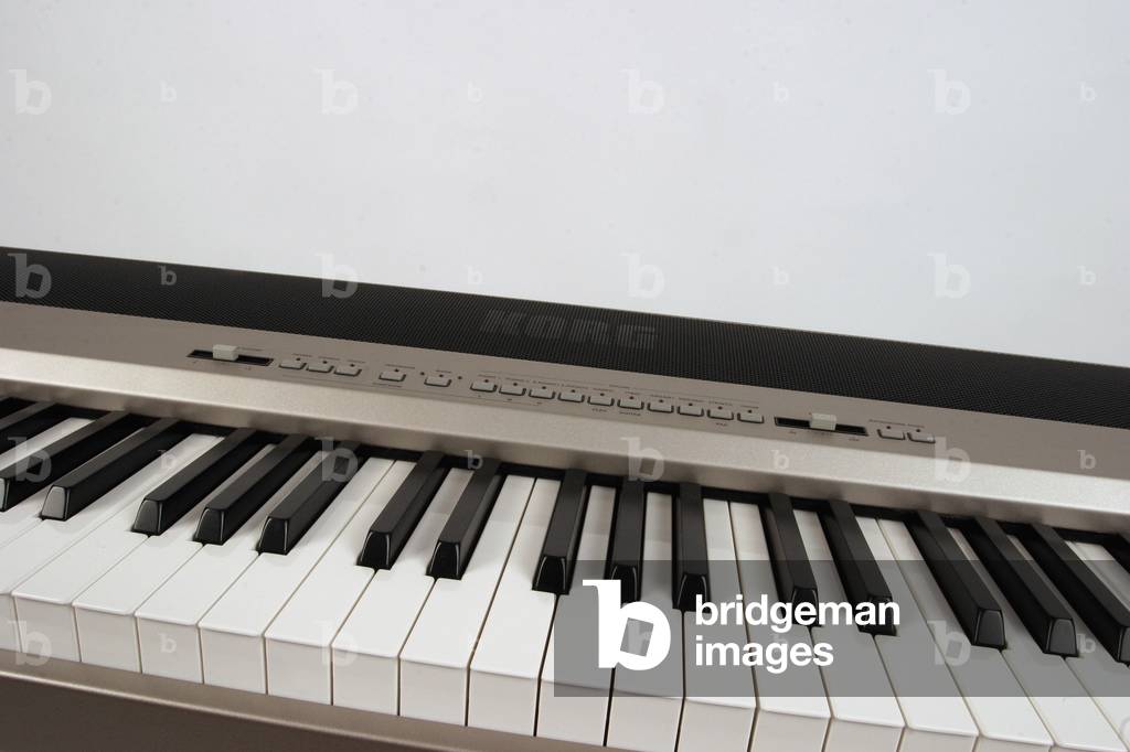 Digital piano close-up of