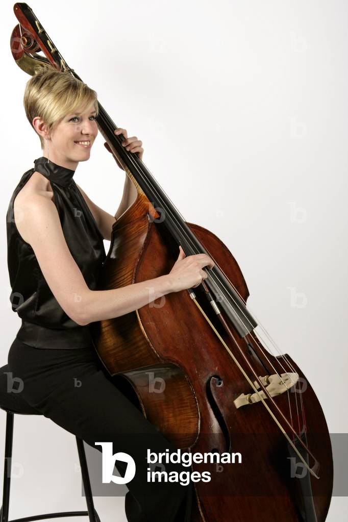 Female double bass player