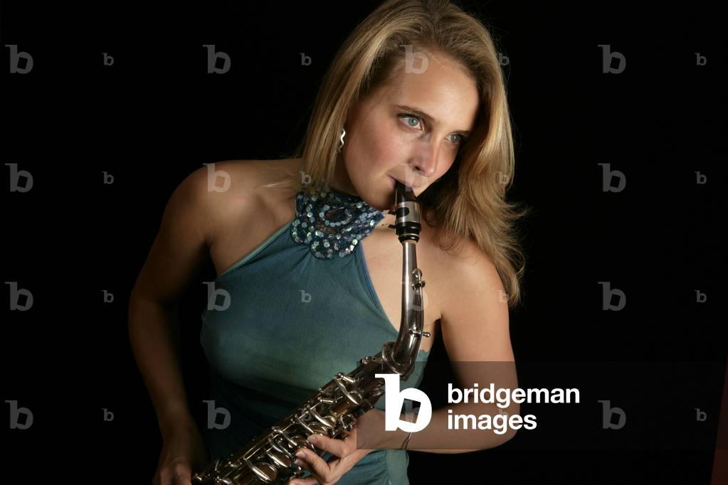 Young woman playing the