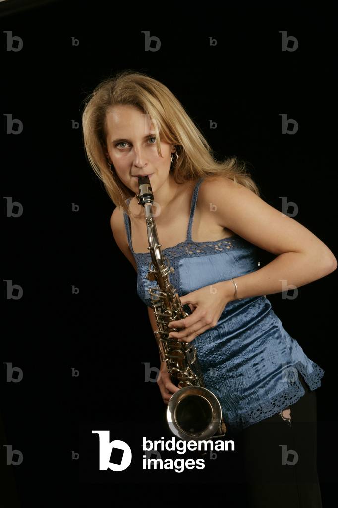 Young woman playing the