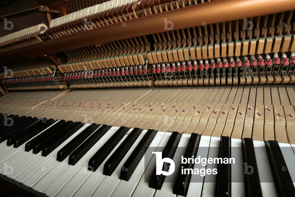 Interior of an upright