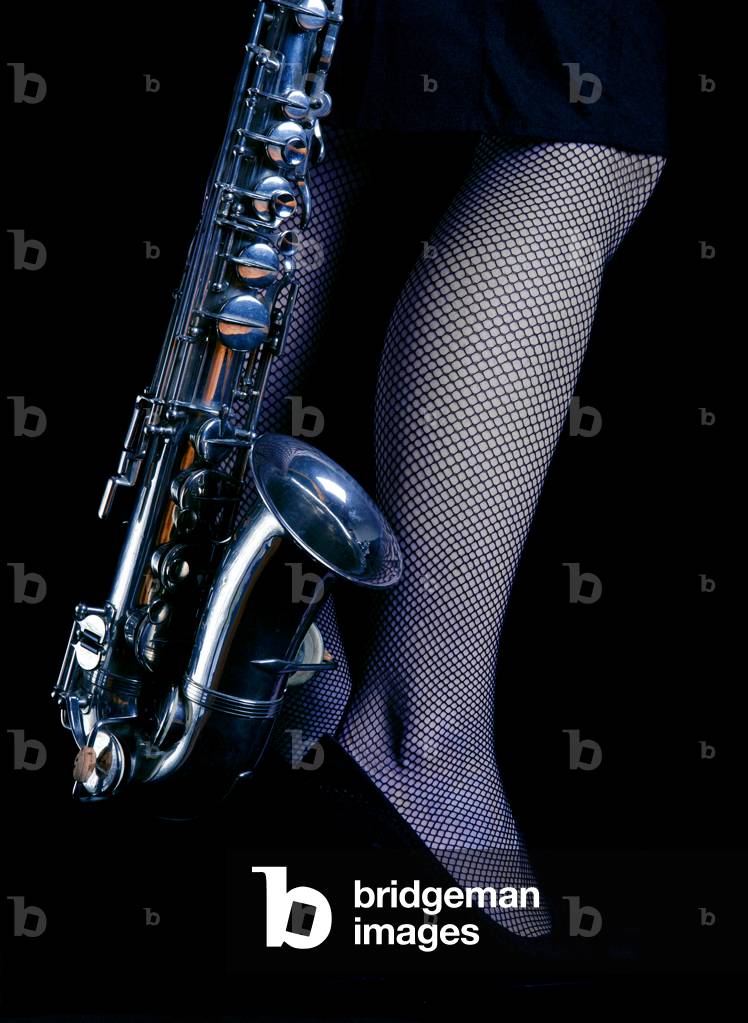 Alto saxophone next to