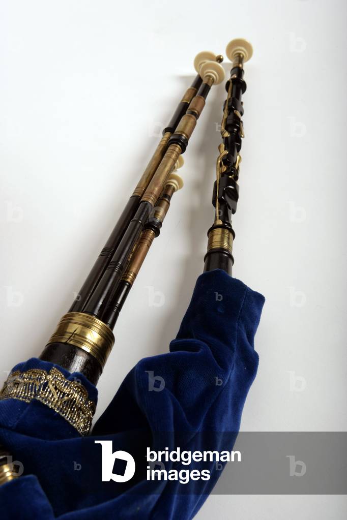 Northumbrian pipes  Close-up