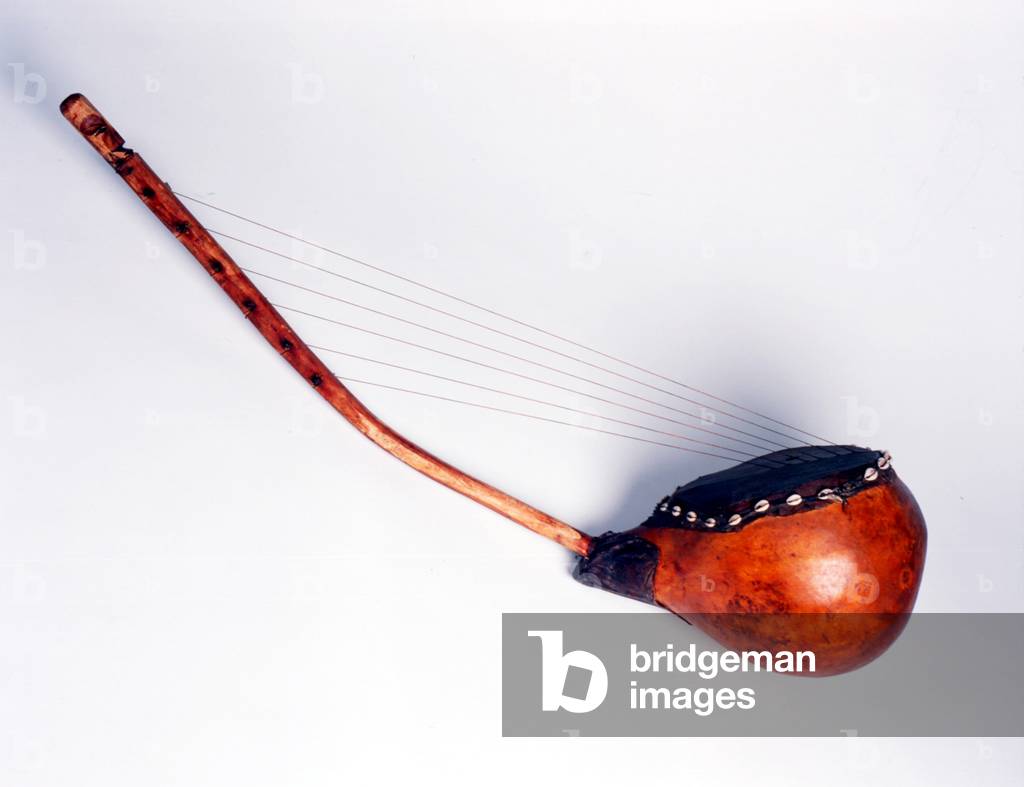 African bow-harp with gourd