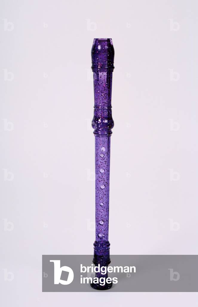 Descant recorder purple plastic