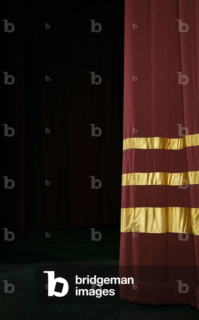 Single Red stage curtain