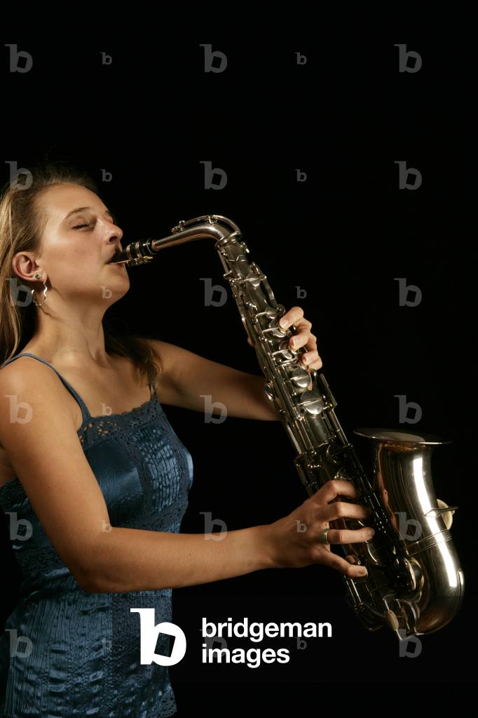 Young woman playing the