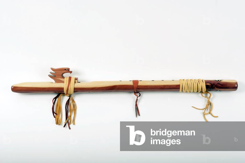 Red Indian wooden flute