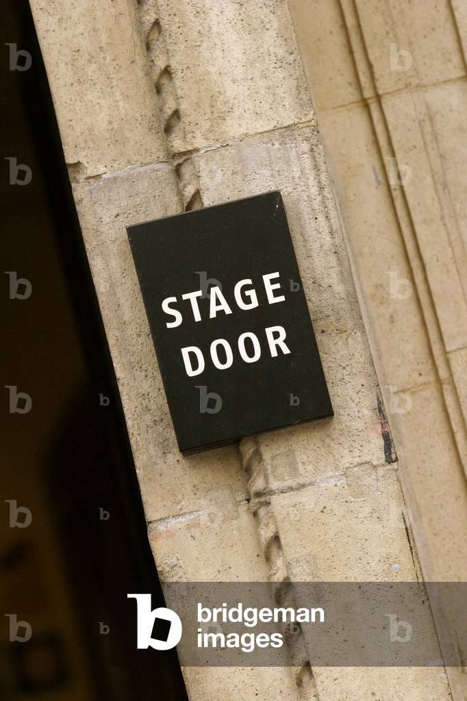 Stage door sign -