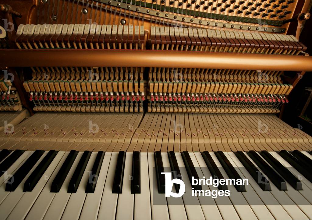 Interior of an upright