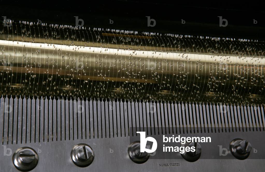 Interior of a musical box