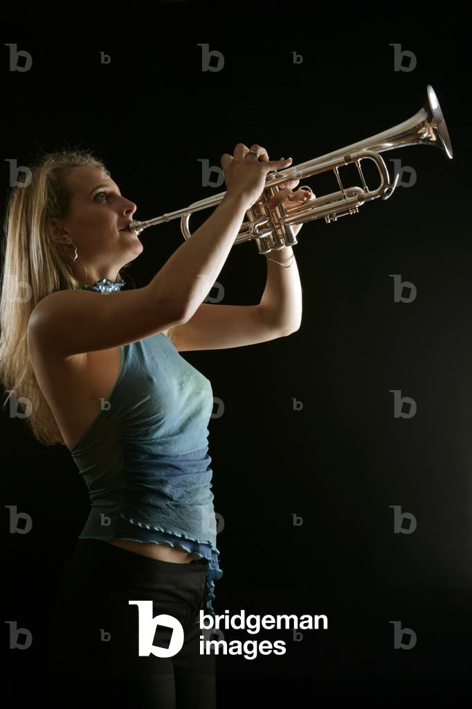 Young woman playing the