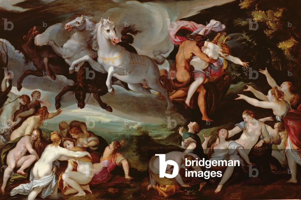 Die Vergewaltigung von Persephone (Öl auf Kupfer)