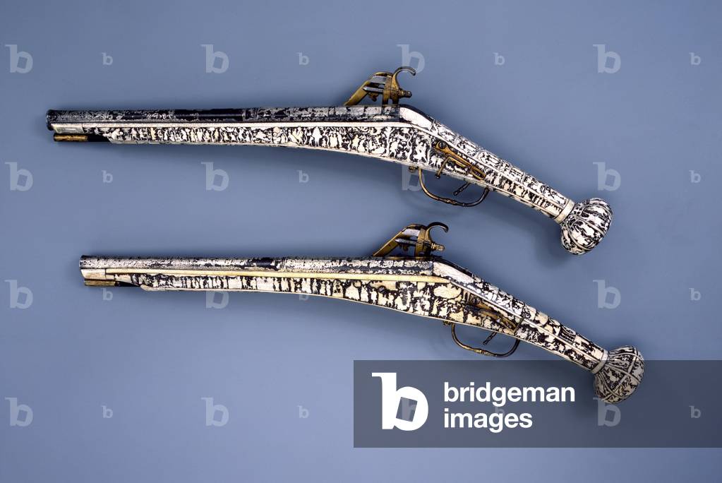 Pair of pistols, c.1550 (wood with ivory inlay) (for details see 250686-250692)