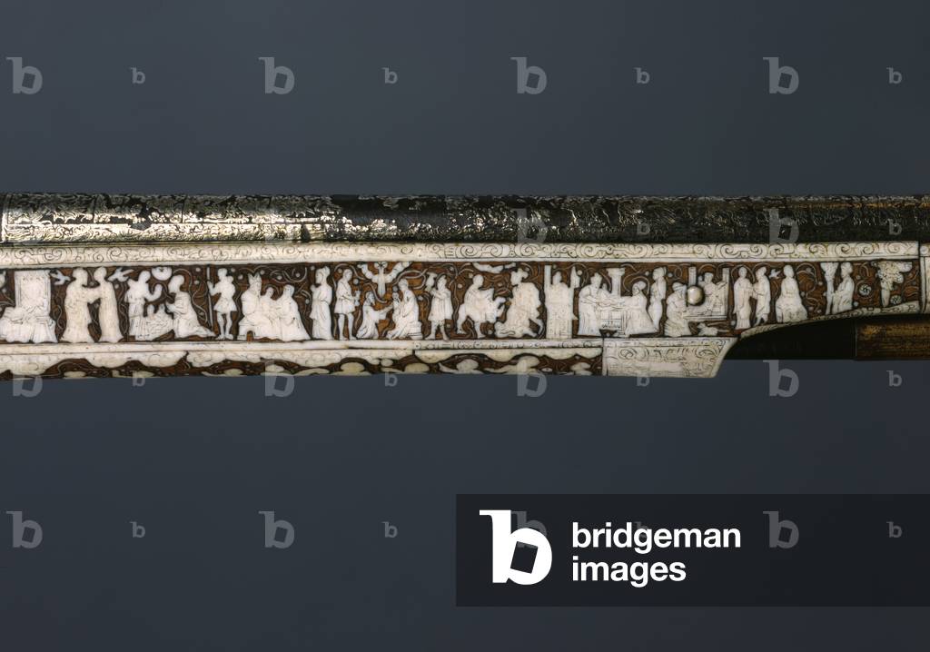 Barrel of a Pistol, c.1550 (wood with ivory inlay) (see also 250685-250688, and 250690-250692)