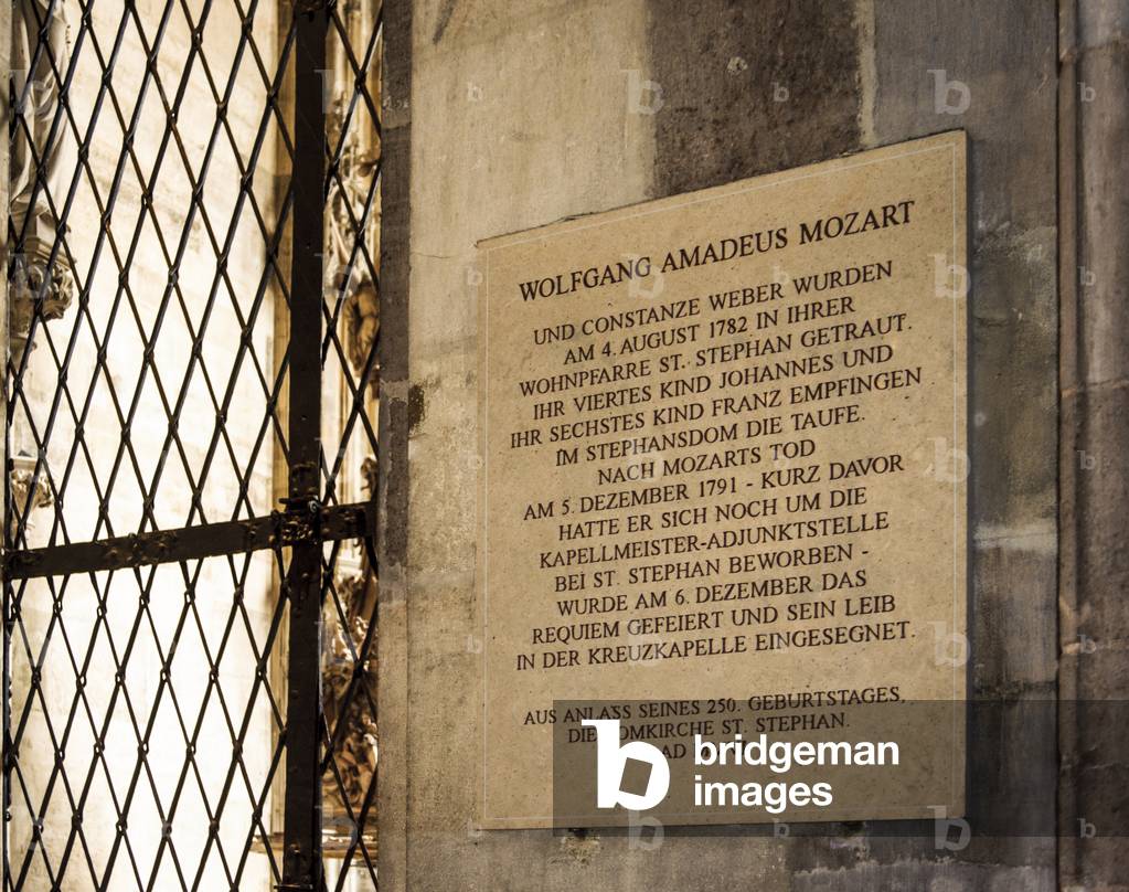 Mozart plaque St StephanÕs