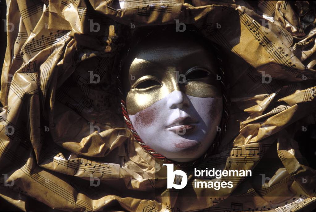 Papier maché mask in