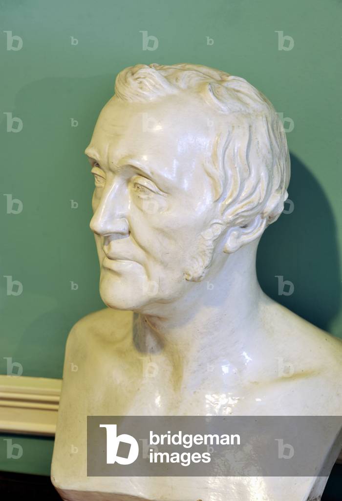 Bust of John Dickens.
