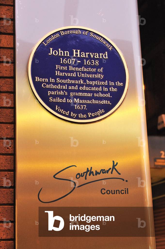 John Harvard plaque