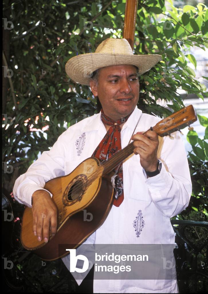 Mariachi guitar in restaurant