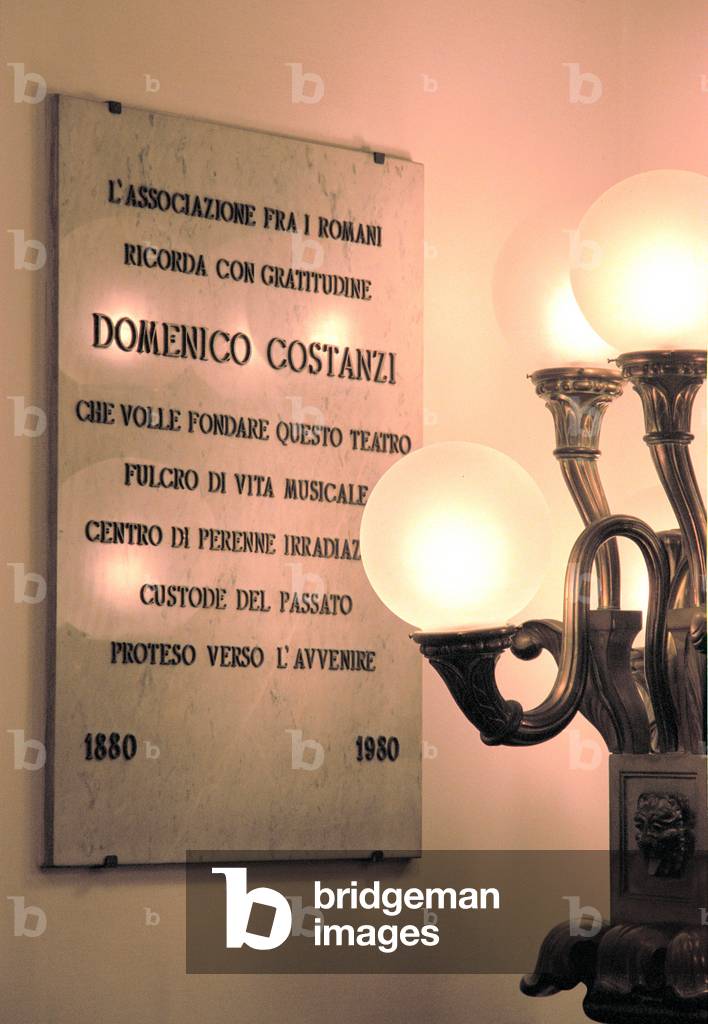 Plaque to Dominico Costanzi