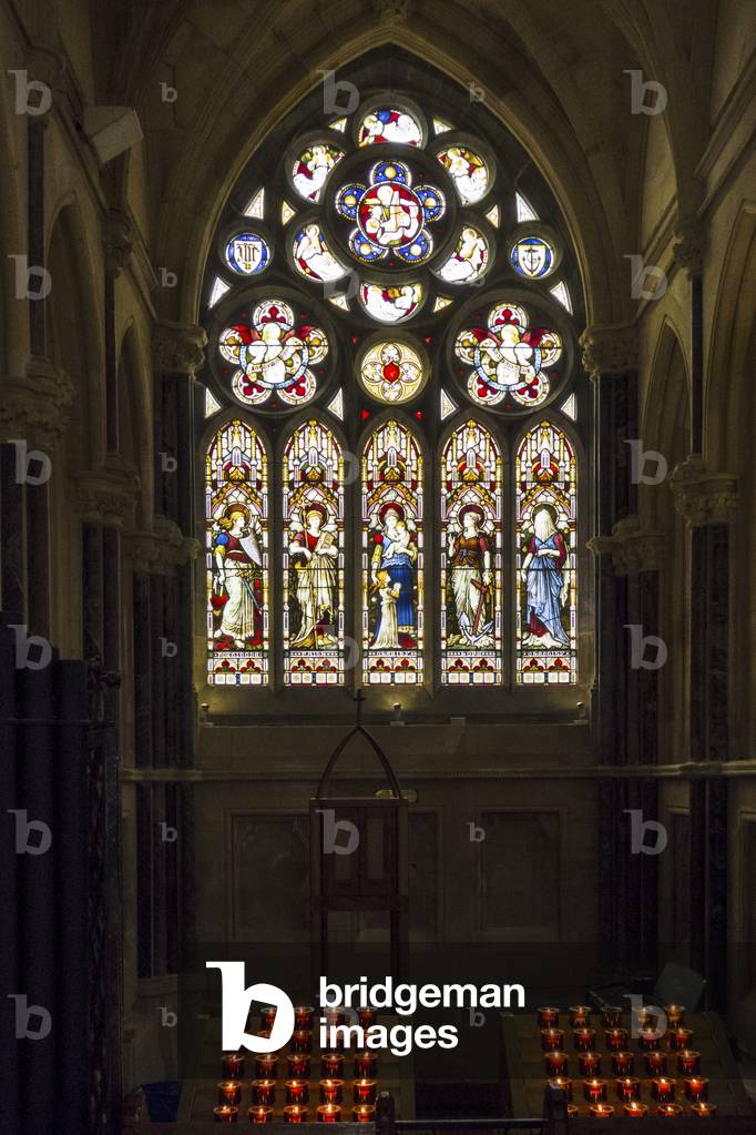 stained glass, Kylemore Abbey