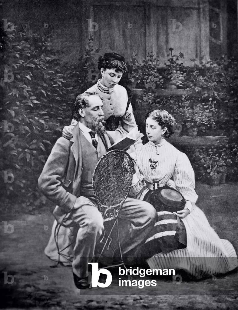 Dickens with daughters