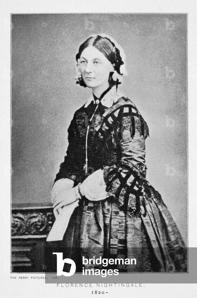 Immagine di Fotografia "Ritratto di Firenze Nightingale (1820-1910) c.1860 (foto b/n)", 19th Secolo di America
